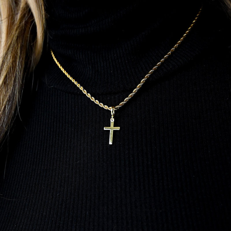 Gold Cross Necklace (Mini) - Gold Presidents